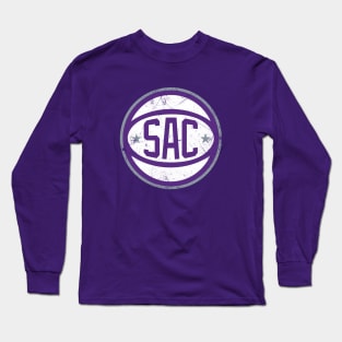 Sacramento Retro Ball - Purple Long Sleeve T-Shirt